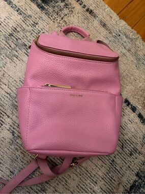 Matt & Nat Pink Pebbled Vegan Leather Mini Backpack